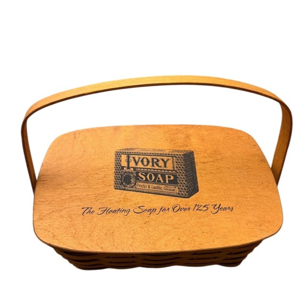 Peterboro Basket Co Ivory Soap Anniversary Lidded Basket